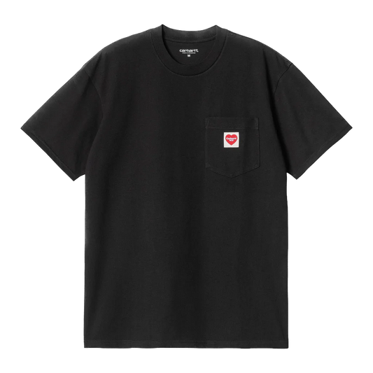 Carhartt WIP Pocket Heart Tee - Black/Red