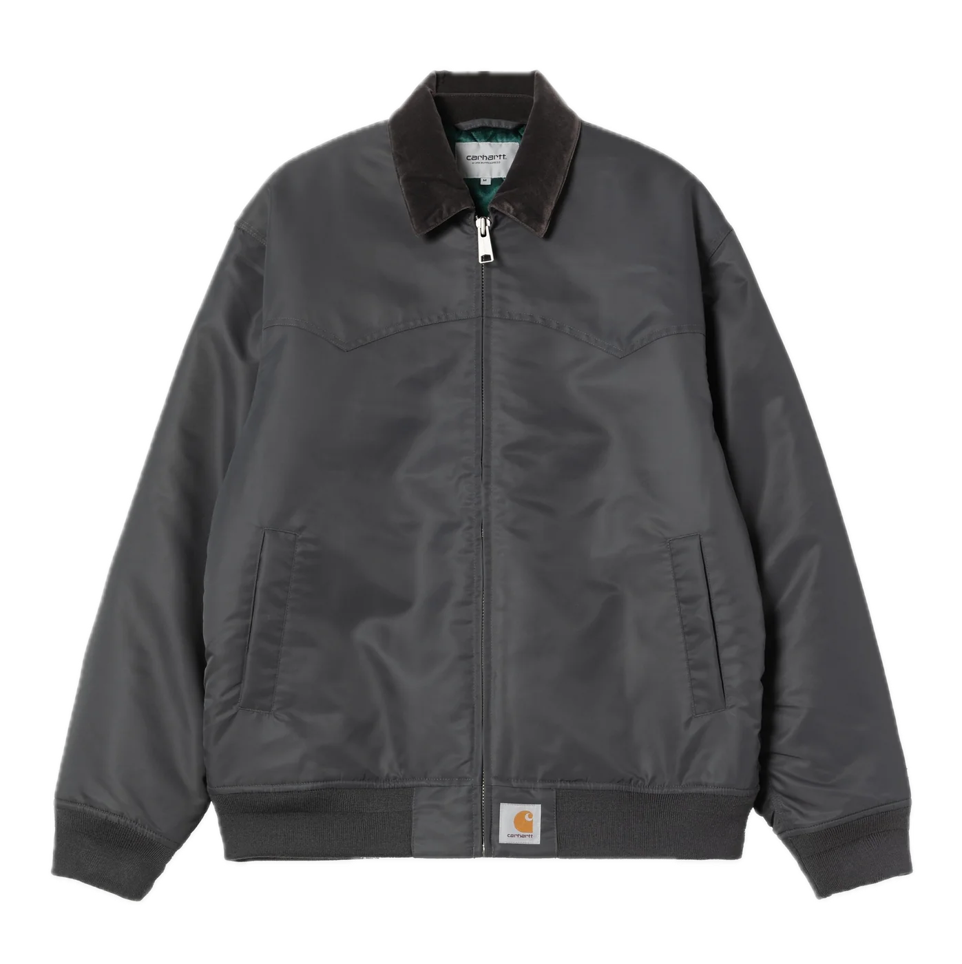 ジャケット・アウター Carhartt SANTA FE ALUMNI JACKET Graphite Carhartt WIP Santa Fe Alumni Jacket - Graphite/Dark Fir