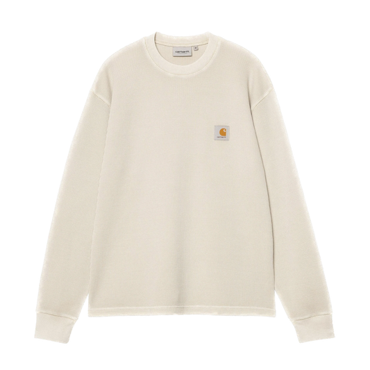 Carhartt WIP Vista Waffle Longsleeve - Fleur De Sel Garment Dyed