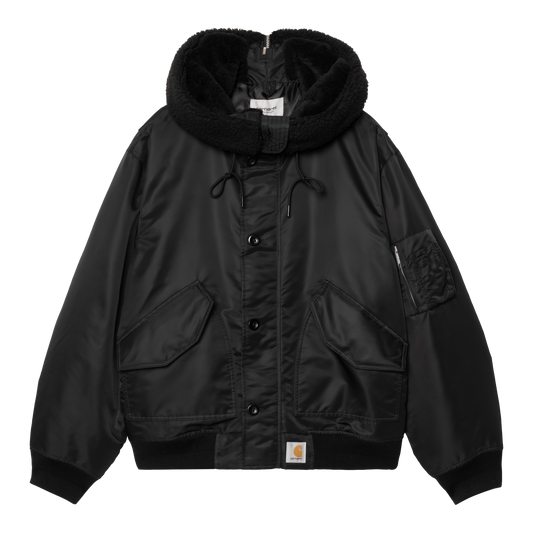 Carhartt WIP Hooded Oltera Bomber - Black/Black