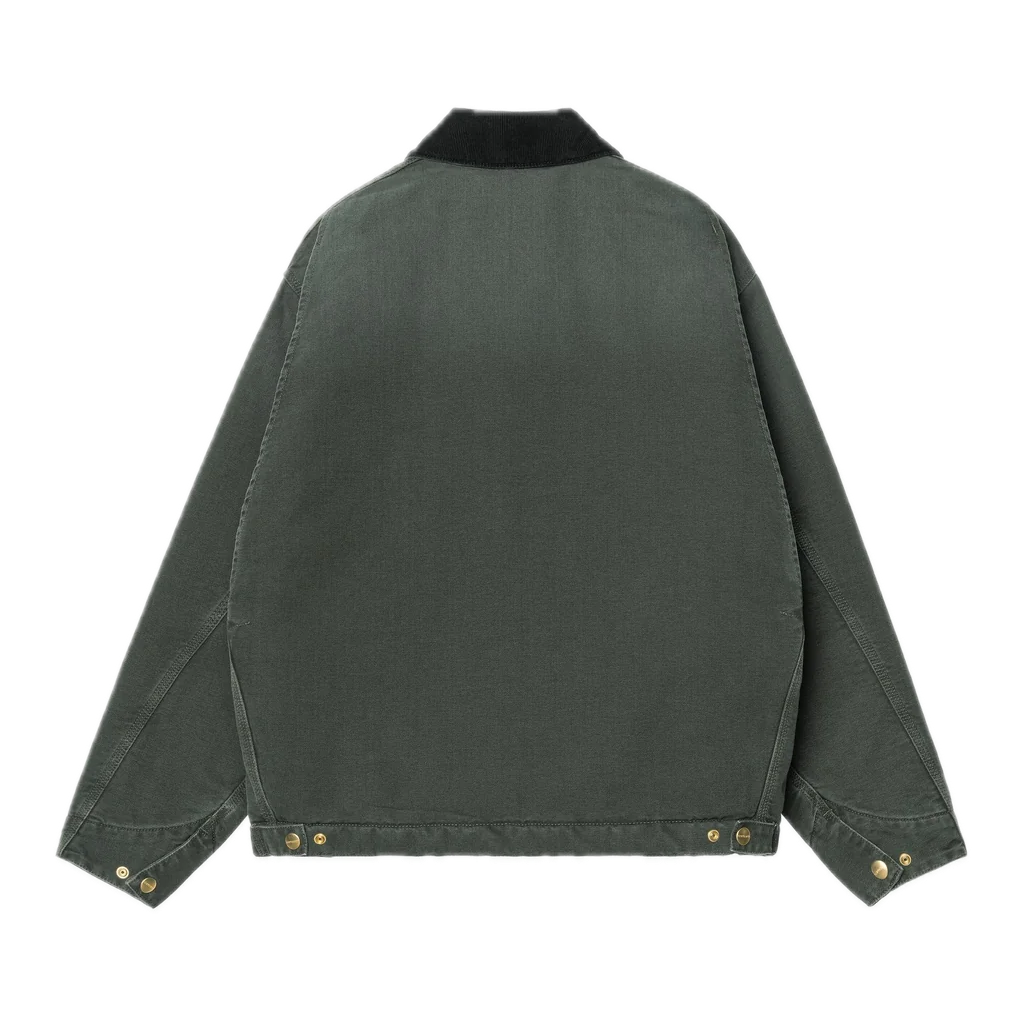 Carhartt WIP OG Detroit Jacket - Raven Green/Black (Stone Canvas)