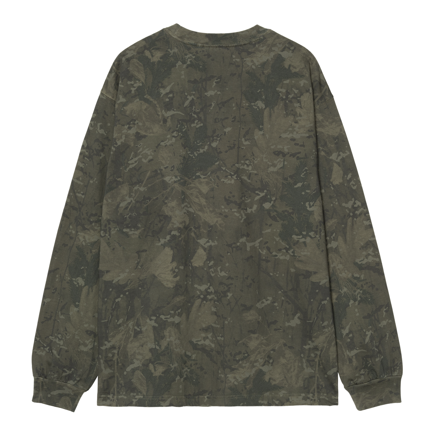 Carhartt WIP Camo Combi Longsleeve Tee - Green/Olive Garment Dyed