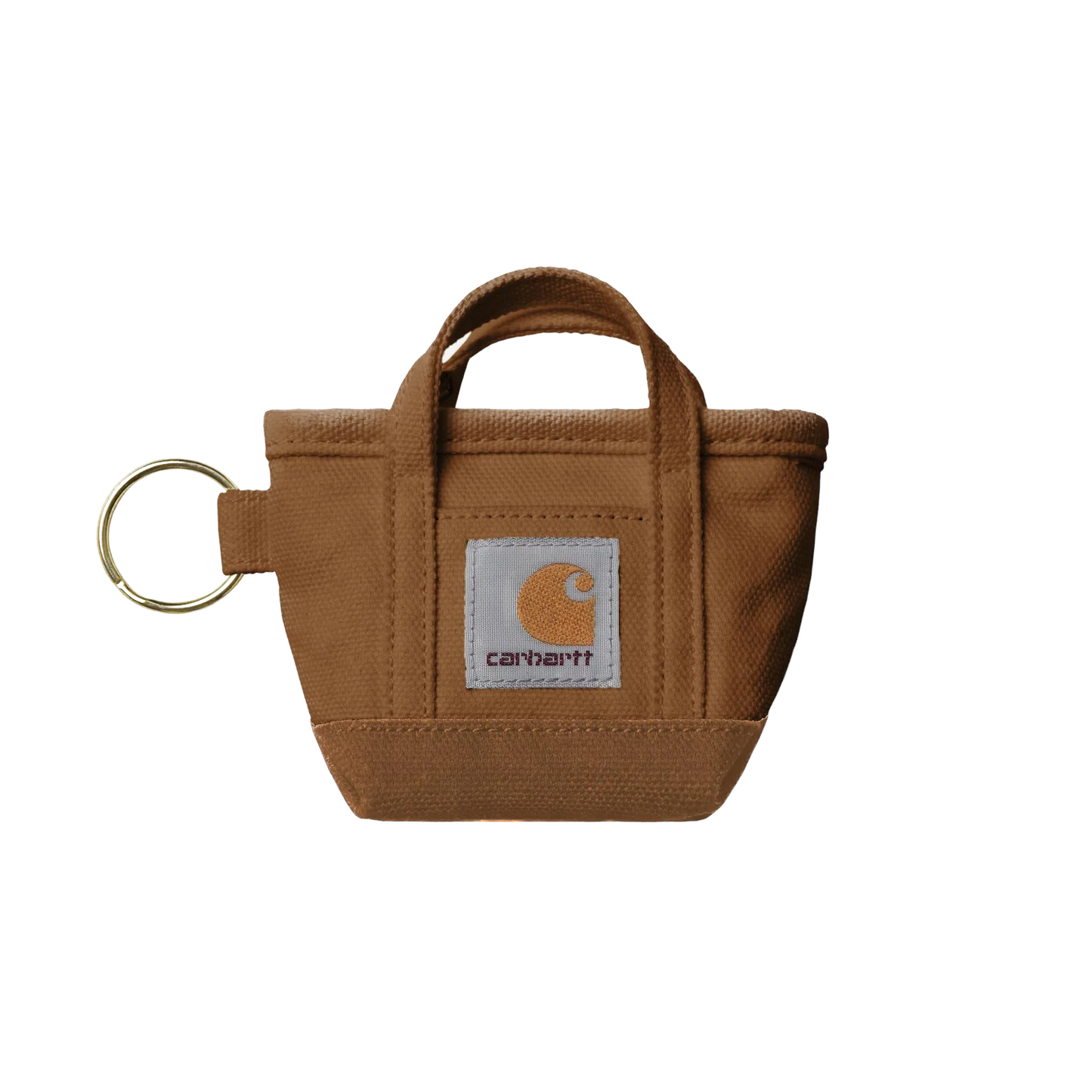Carhartt WIP Mini Tote Bag Keychain - Hamilton Brown