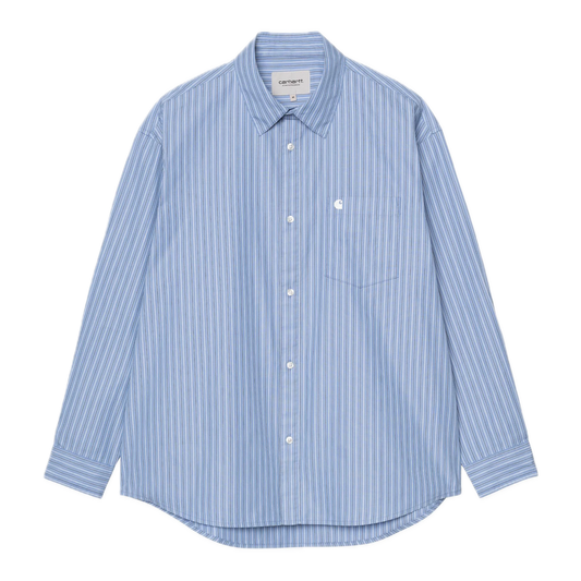 Carhartt WIP Keene Longsleeve Stripe Shirt - Curacao