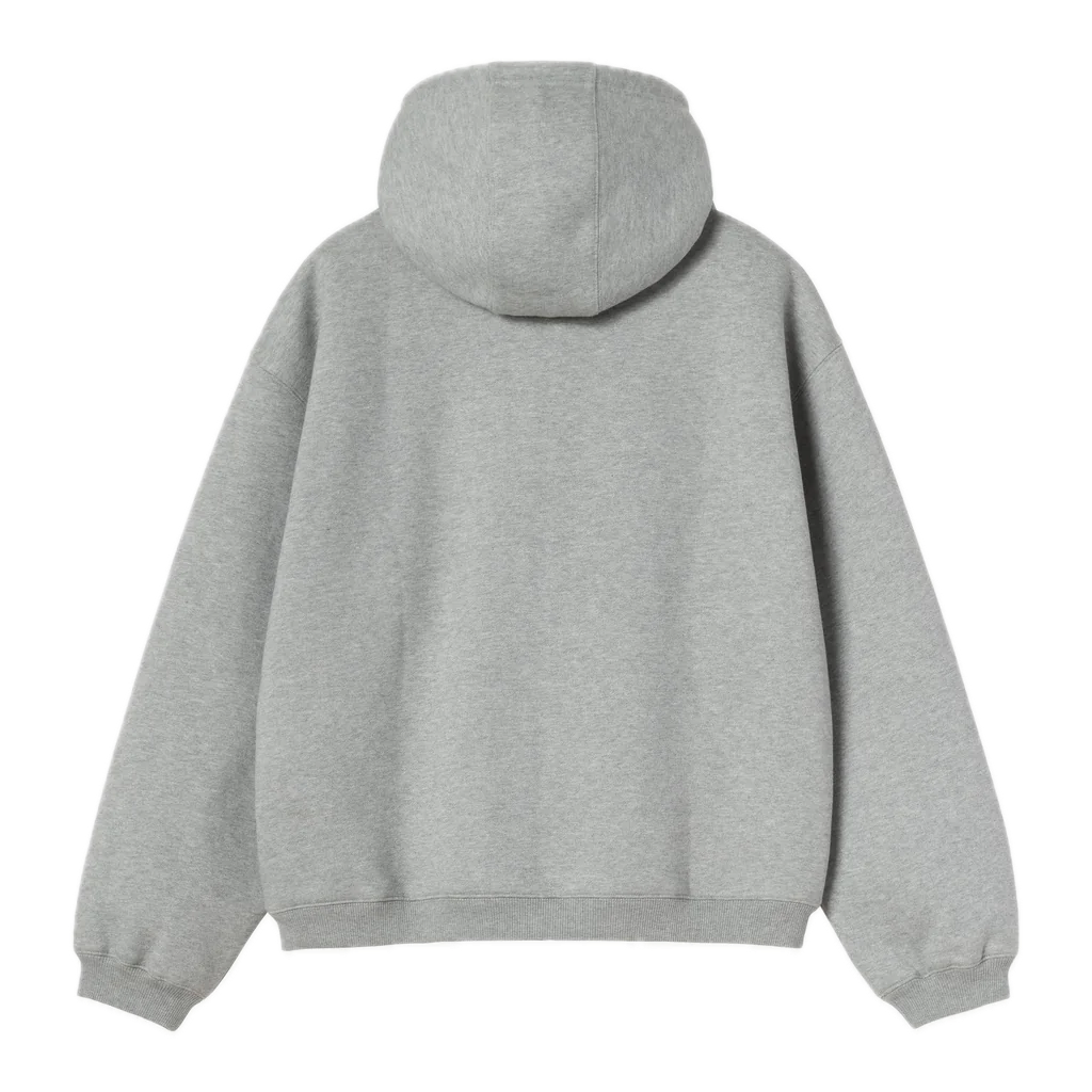 Carhartt WIP Hooded Ebbert Sweat Jacket - Grey Heather/White
