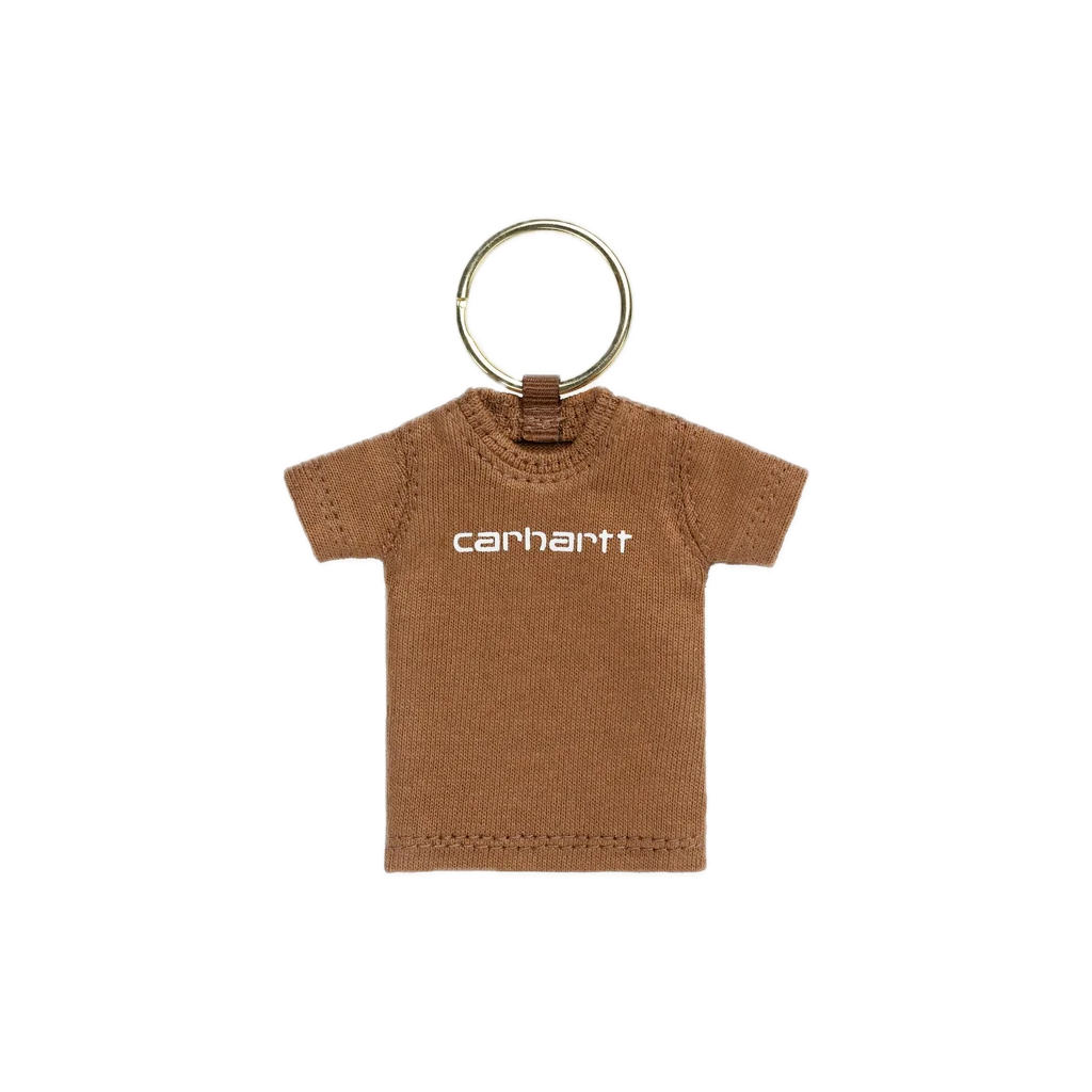 Carhartt WIP Mini Script T-Shirt Keychain - Hamilton Brown