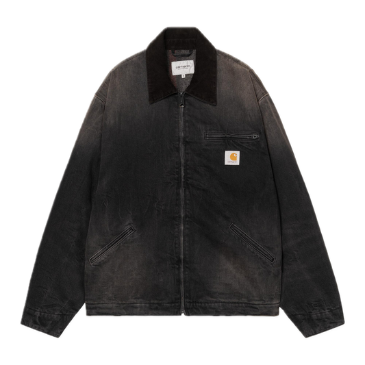 Carhartt WIP OG Detroit Jacket - Black/Black Tobacco Used Wash