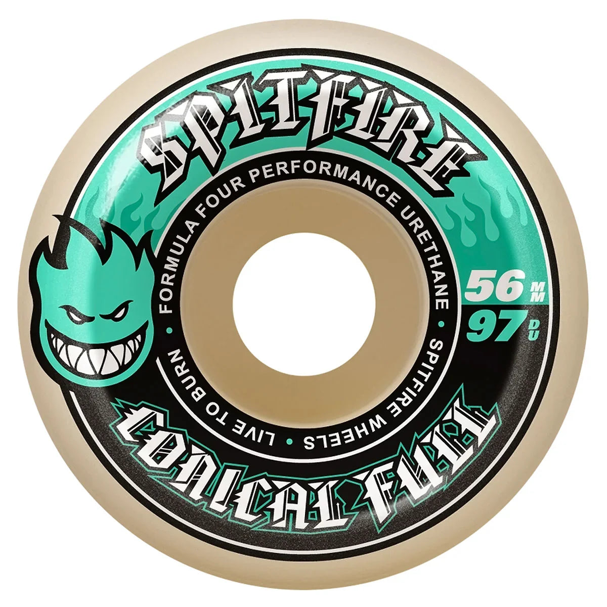 Spitfire Formula Four Conical Full Wheels - 97D 56mm Natural
