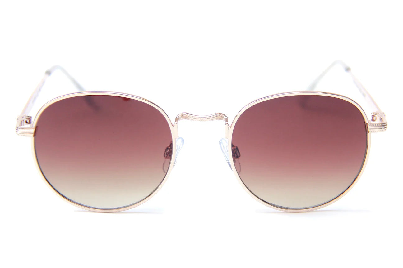Happy Hour Holidaze Sunglasses - Gold Amber