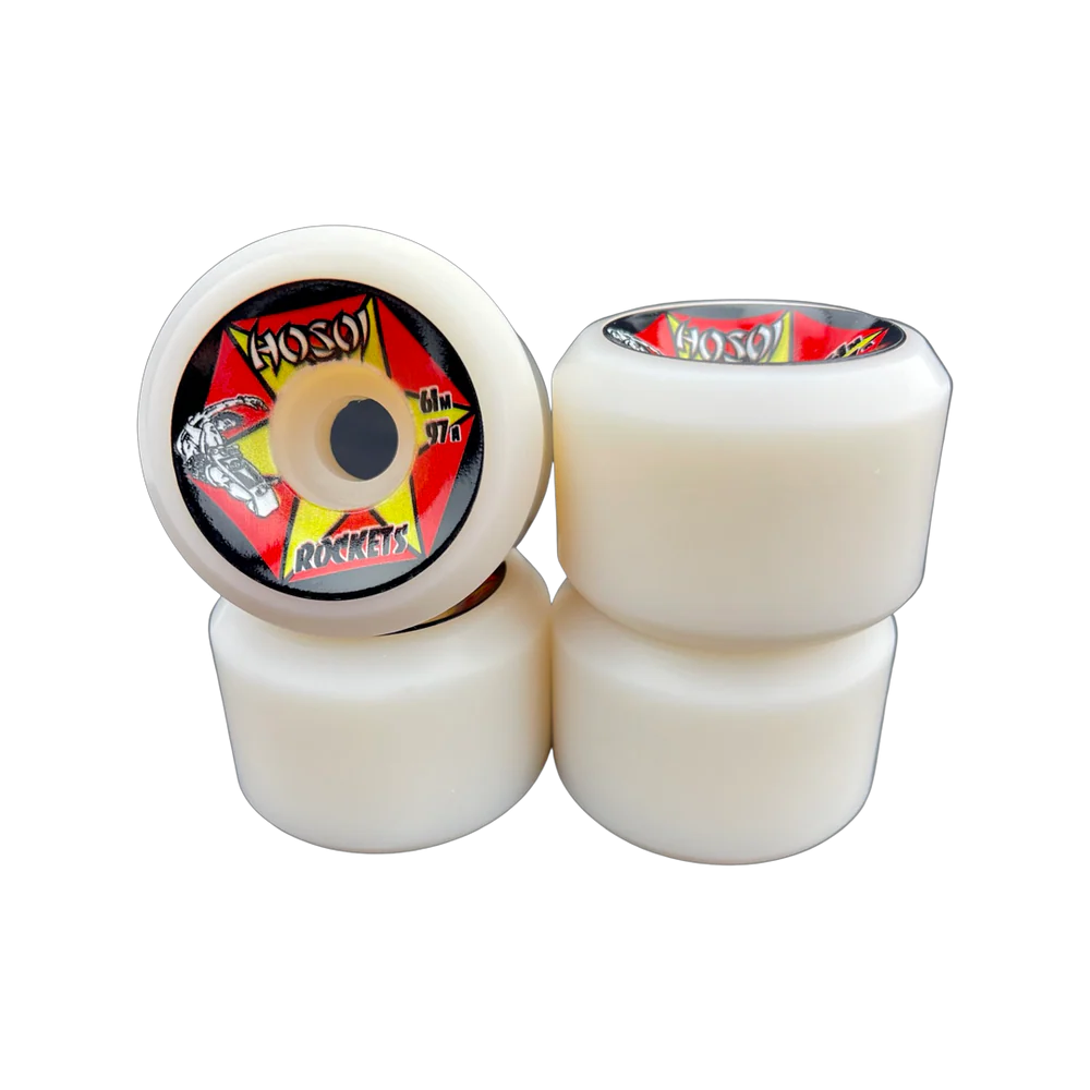 Hosoi Skateboards Rockets Wheels - 61mm 97a White