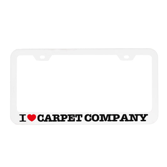 Carpet Company I Heart License Plate Frame