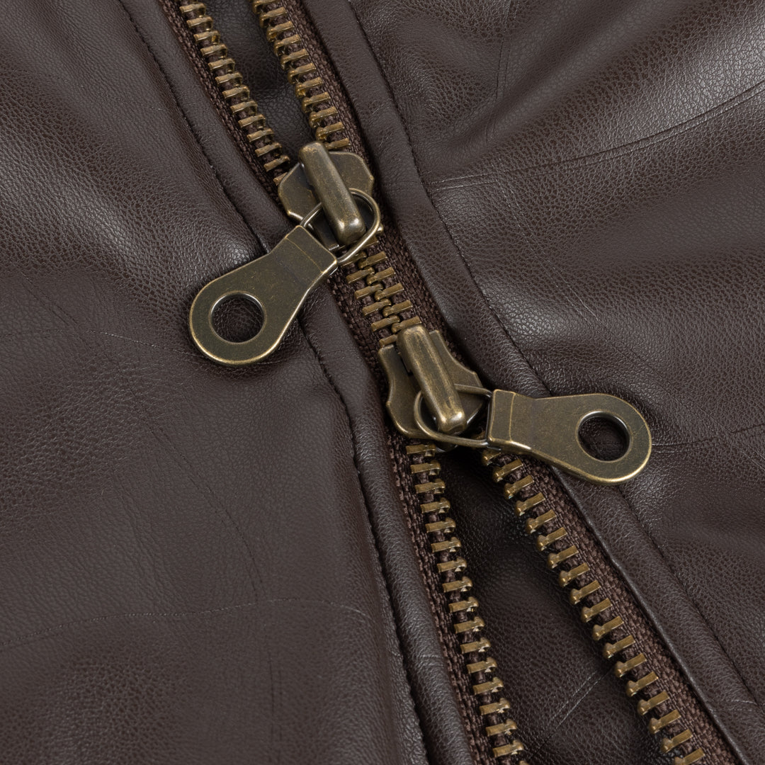 Dime Debossed Wavy Jacket - Brown