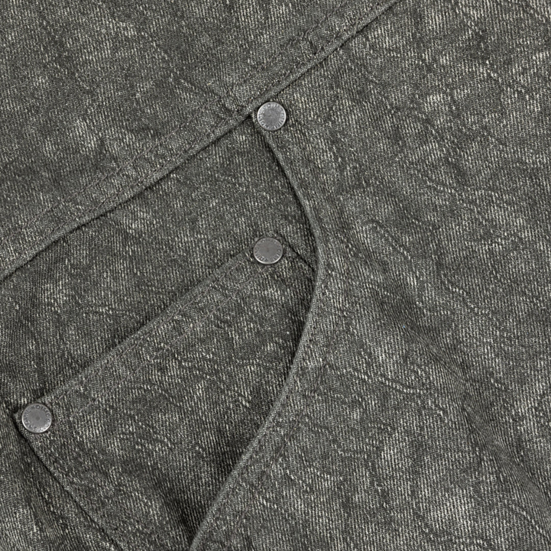 Dime Hooded Denim Jacket - Electric Charcoal
