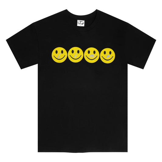 Limosine Glitter Smile Tee - Black