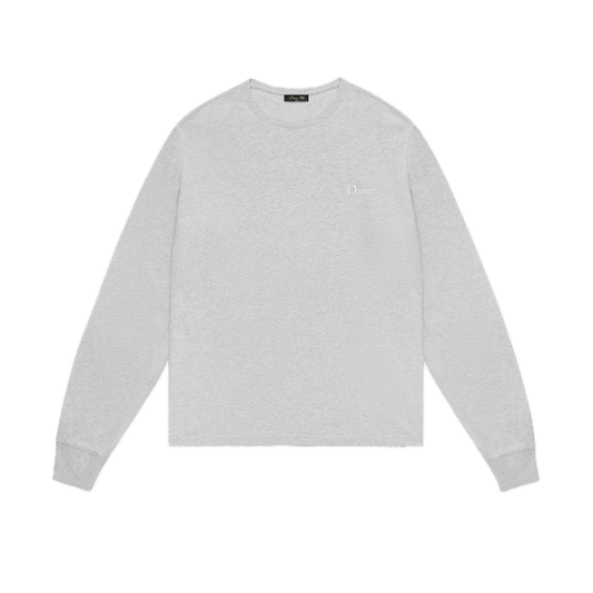 Dime Classic Small Logo Longsleeve Tee - Heather Gray