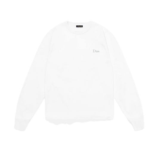 Dime Classic Small Logo Longsleeve Tee - White
