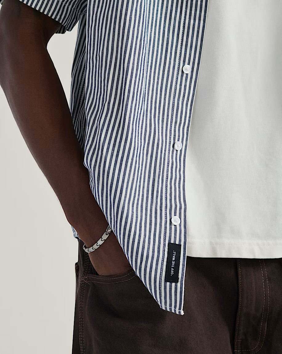 Vans Lawson Stripe Button Up - White/Dress Blues
