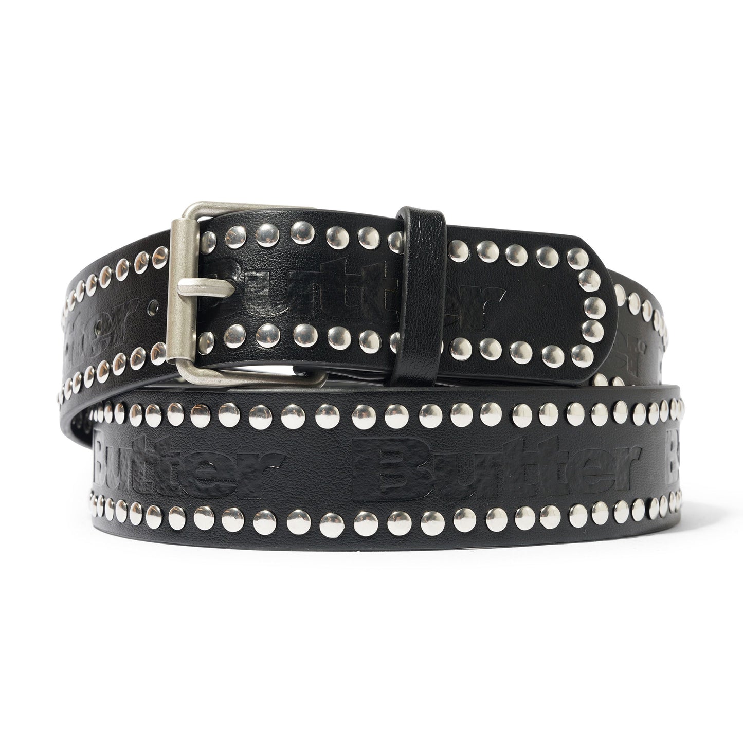 Butter Goods Leather Studded Belt - Black