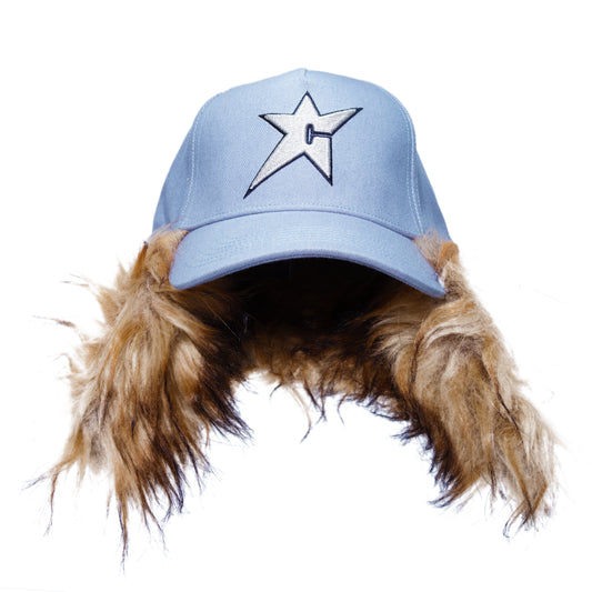 Carpet Company C-Star Fur Hat - Light Denim