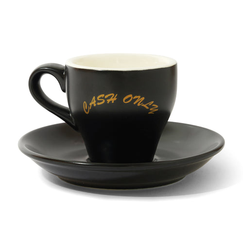 Cash Only Logo Espresso Mug Set - Black/Gold
