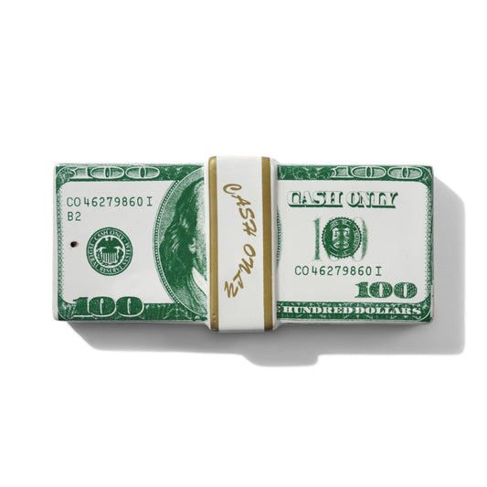 Cash Only Money Stack Incense Holder - Green