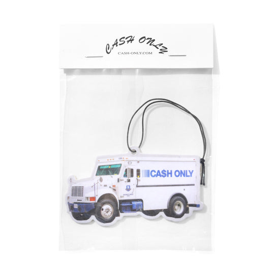 Cash Only Money Truck Air Freshener - White