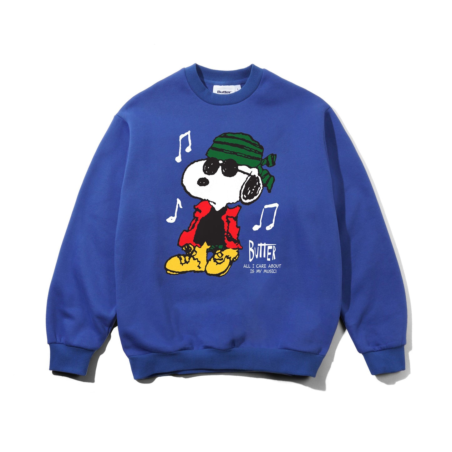 Butter Goods x Peanuts Music Crewneck - Royal