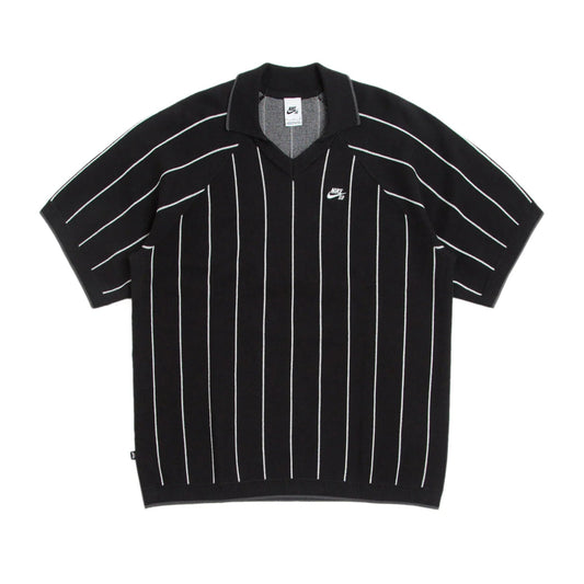 Nike SB Short Sleeve Polo Knit Sweater - Black/Sail/Black