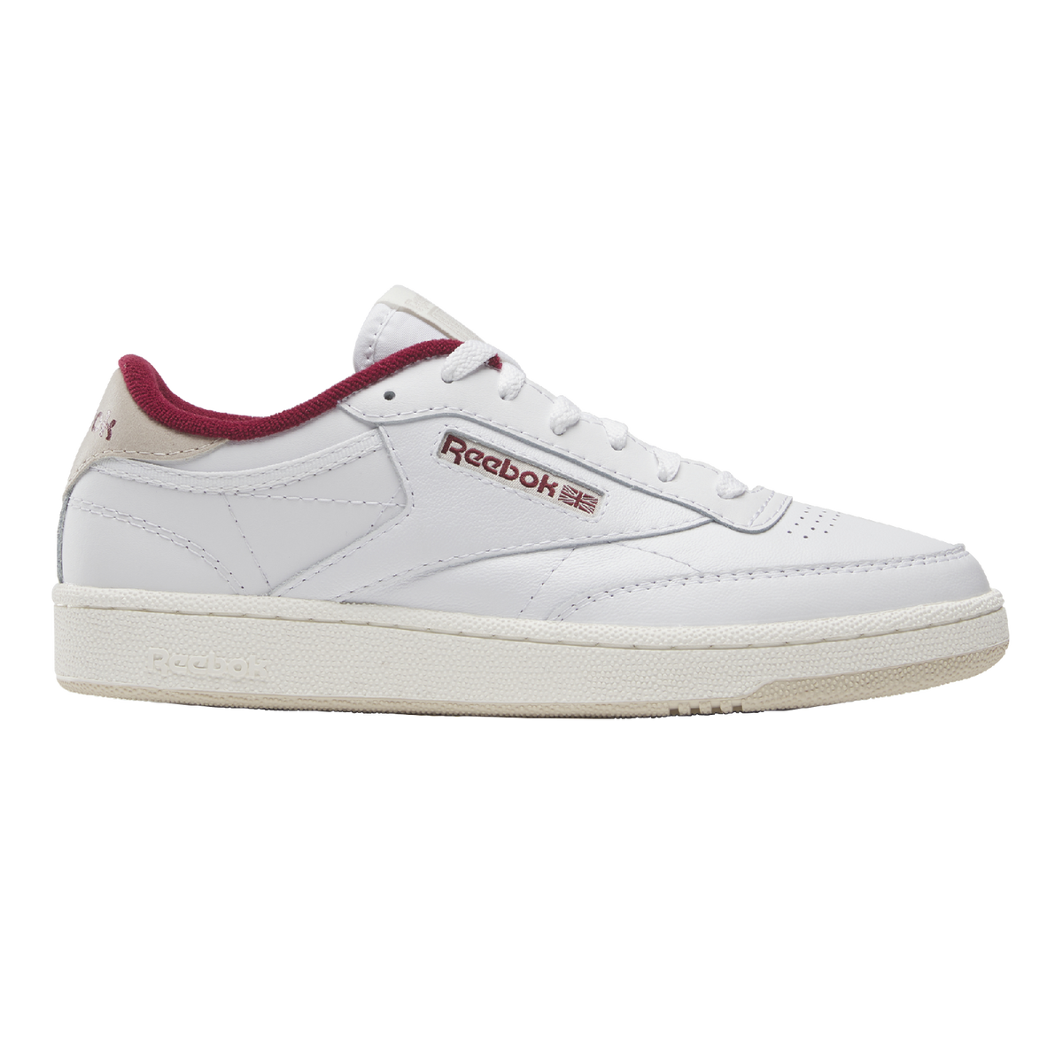 Reebok Club C 85 - White/Stucco/Maroon – Ninetimes Skateshop