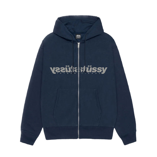 Stussy Mirror Zip Hoodie - Navy