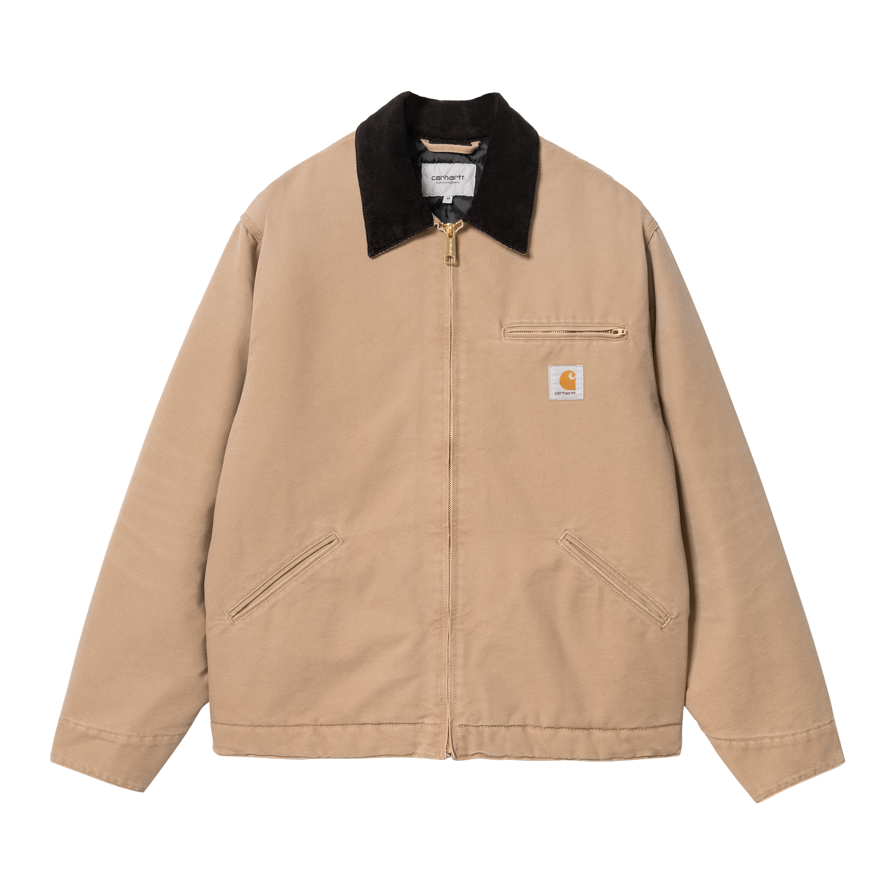 Carhartt WIP OG Detroit Jacket - Peanut/Black Aged Canvas