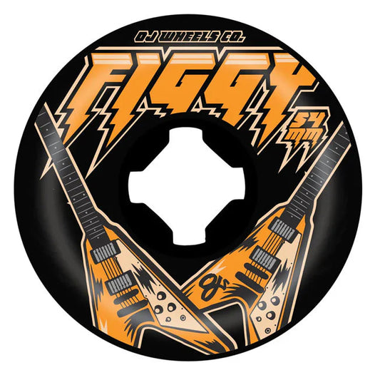 OJs Figgy Flying V Mini Combos Black/White Wheels - 99A 54mm