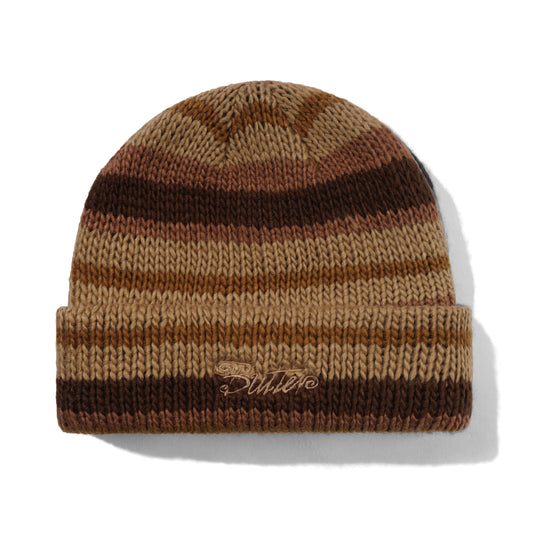 Butter Goods Ombre Stripe Knit Beanie - Chocolate