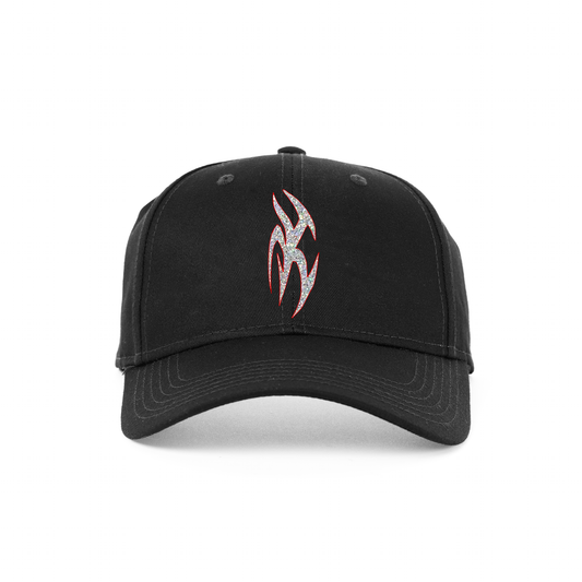 Limosine Shadow Box Hat - Black Silver Sparkle