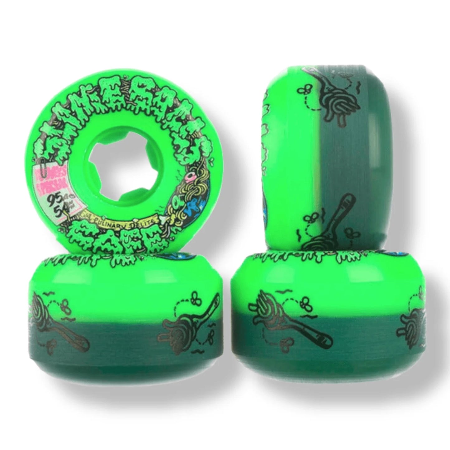Slime Balls Double Take Cafe Vomit Mini Green/Black Wheel - 95A 54mm