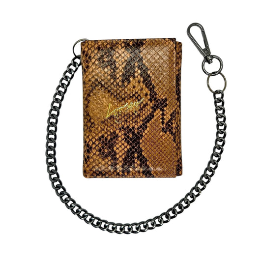Loosey Snake Skin Chain Gang Wallet - Brown