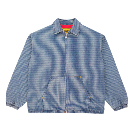 Carpet Company Pinstripe Denim Work Jacket - Dark Denim