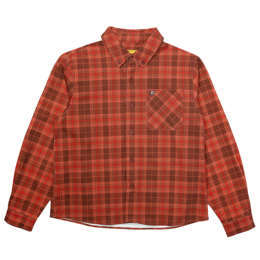 Carpet Company Plaid Denim Button-Up - Light Brown