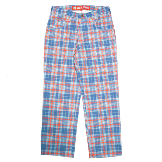 Carpet Company C-Star Plaid Jeans - Baby Blue