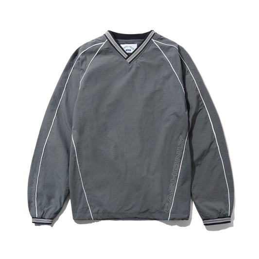 Cash Only Point Nylon Pullover - Grey