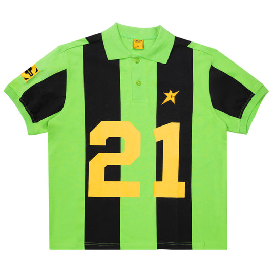 Carpet Company Polo Jersey - Green Stripe