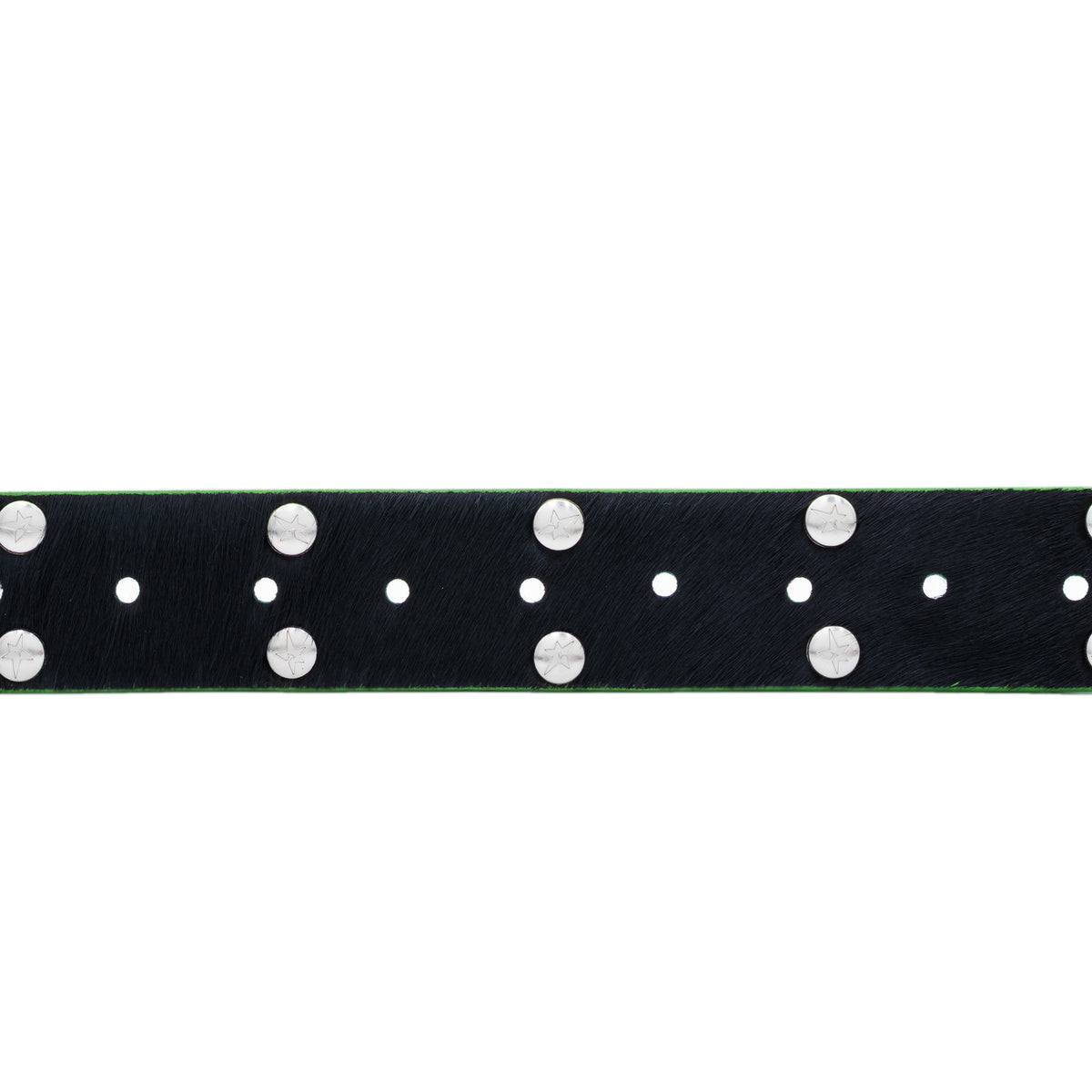 Carpet Company Pony Hair Studded Belt - Black