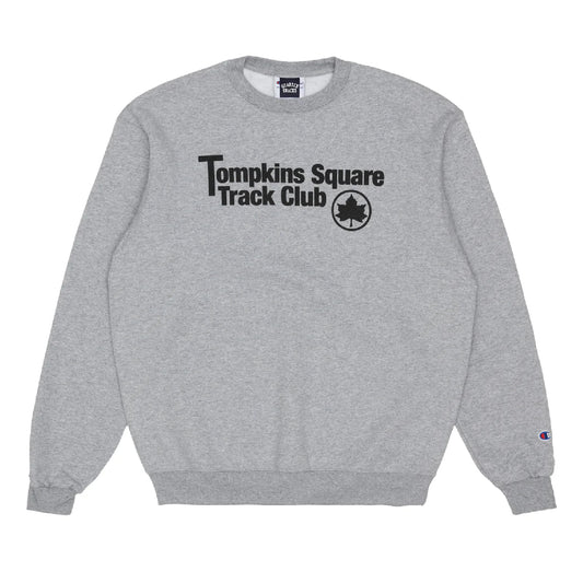 Quartersnacks Track Club Champion Crewneck - Heather Grey