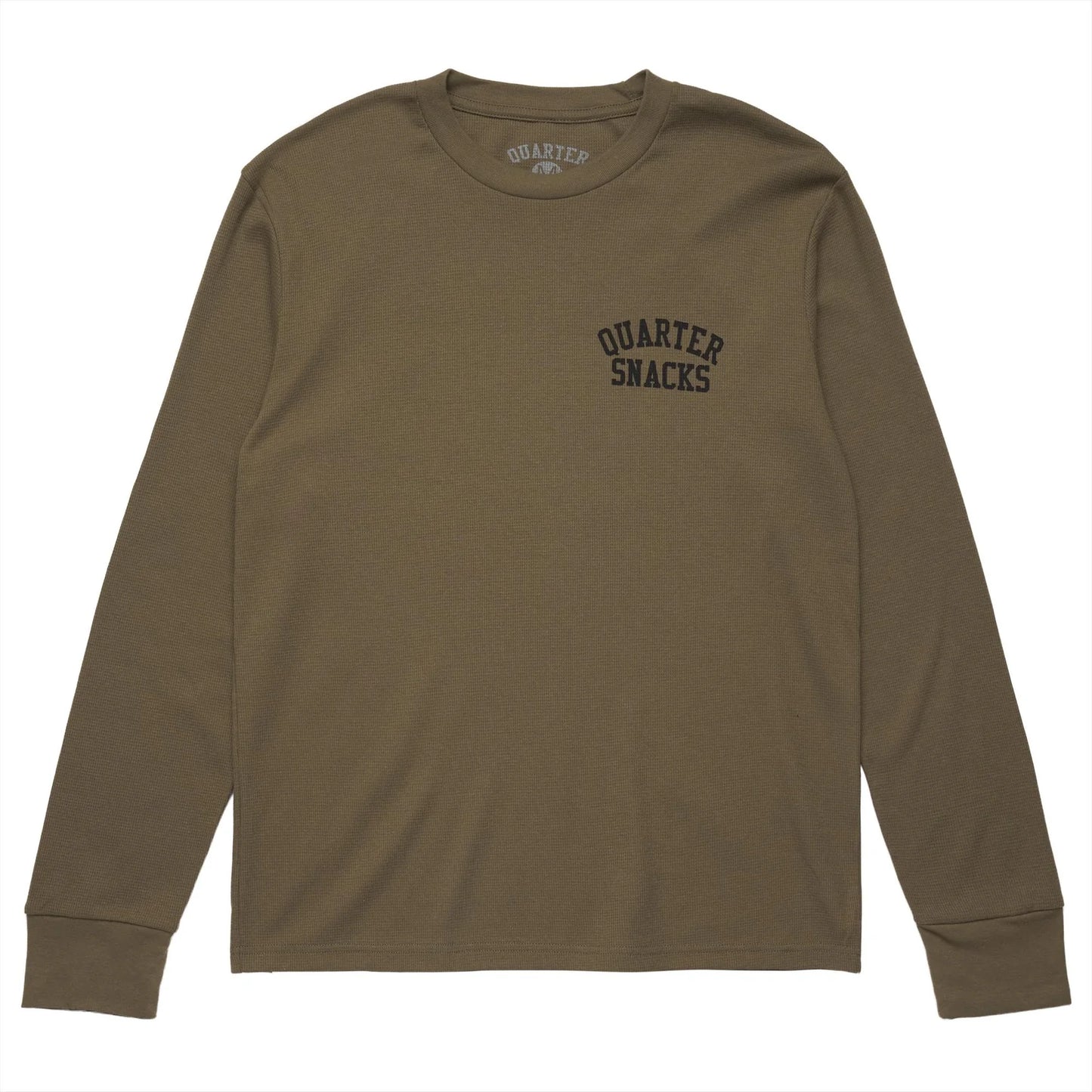 Quartersnacks Arch Printed Thermal Longsleeve Tee - Olive
