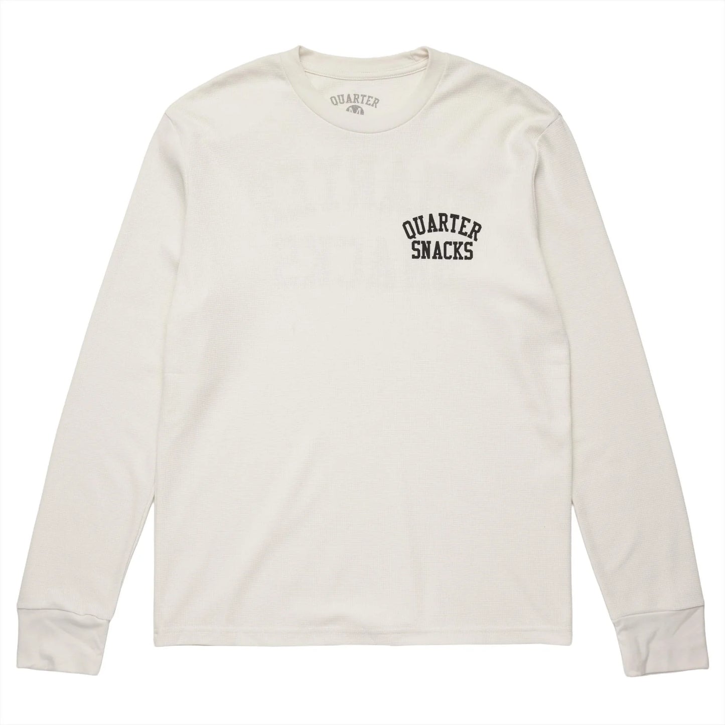 Quartersnacks Arch Printed Thermal Longsleeve Tee - Bone