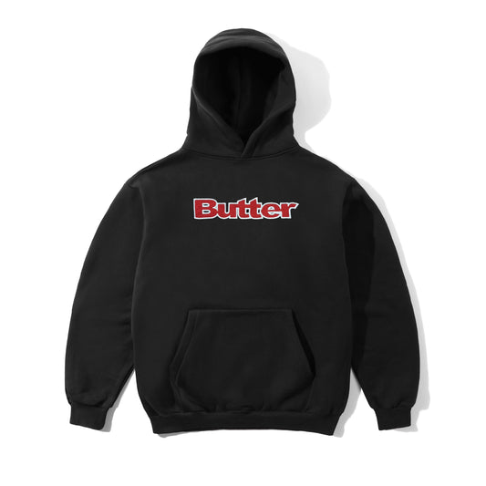 Butter Goods Ripstop Logo Applique Hoodie - Black
