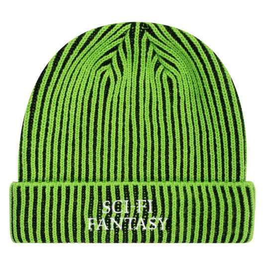 Sci-Fi Fantasy Logo Beanie - Lime/Black