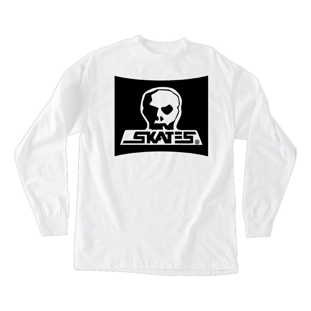 Skull Skates Surf Box Burbs Longsleeve Tee - White