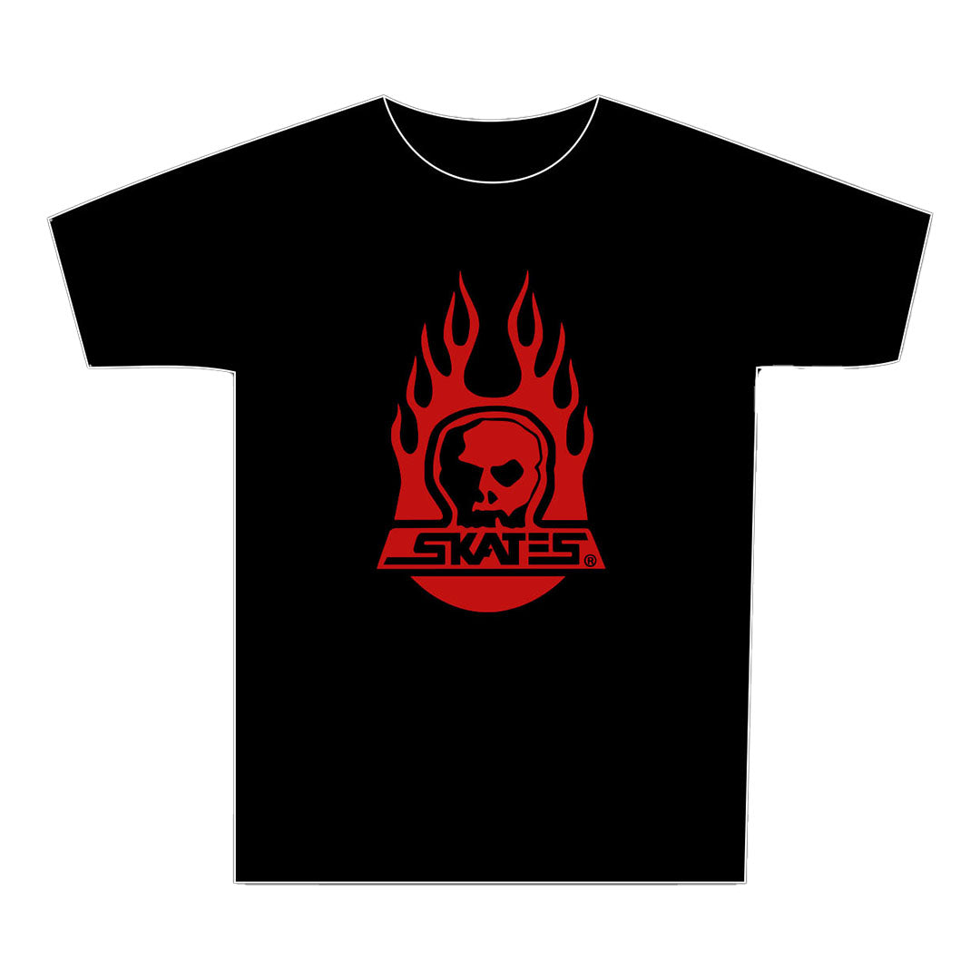 Skull Skates Burnt Fireball Burbs Tee - Black/Red