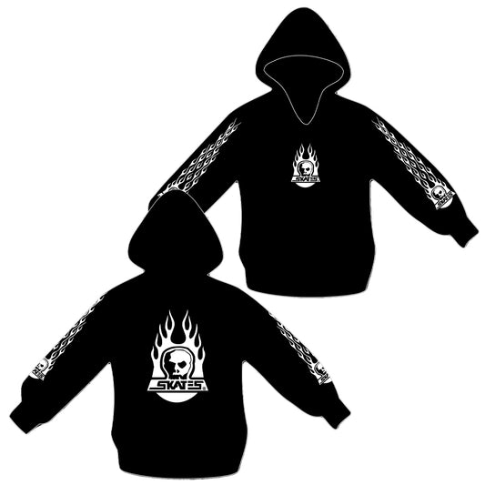 Skull Skates Burnt Fireball Skull Classics Hoodie - Black/White
